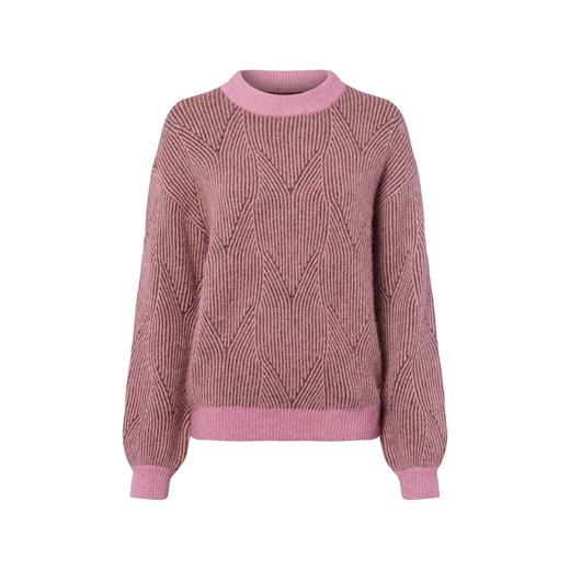 Fynch-Hatton Sweter damski z dzianiny z zawartością alpaki Kobiety écru wzorzysty ze sklepu vangraaf w kategorii Swetry damskie - zdjęcie 185956969