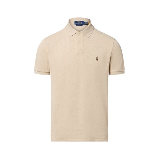 Polo Ralph Lauren Męska koszulka polo Mężczyźni Bawełna beżowy jednolity ze sklepu vangraaf w kategorii T-shirty męskie - zdjęcie 185957005