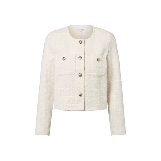 Marie Lund Krótka marynarka damska Kobiety écru wypukły wzór tkaniny ze sklepu vangraaf w kategorii Marynarki damskie - zdjęcie 185957049