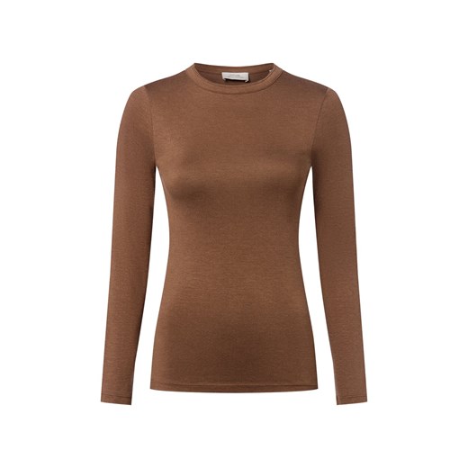 Opus Damska koszulka z długim rękawem - Sifa Kobiety taupe jednolity ze sklepu vangraaf w kategorii Bluzki damskie - zdjęcie 185957055