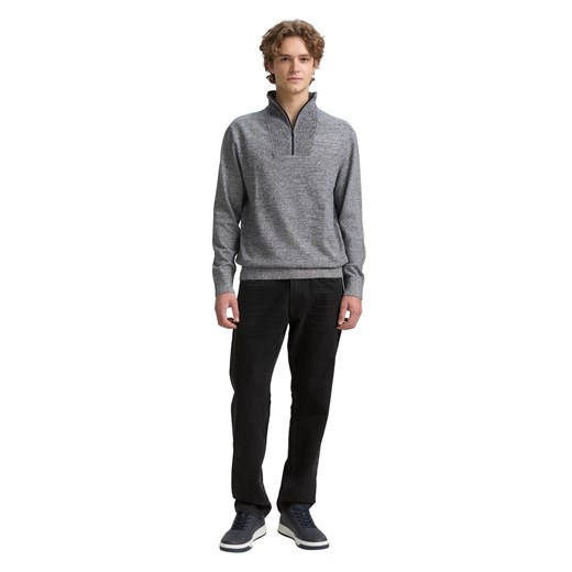 Tom Tailor Denim Męski sweter z dzianiny Mężczyźni Bawełna czarny marmurkowy ze sklepu vangraaf w kategorii Swetry męskie - zdjęcie 185957078