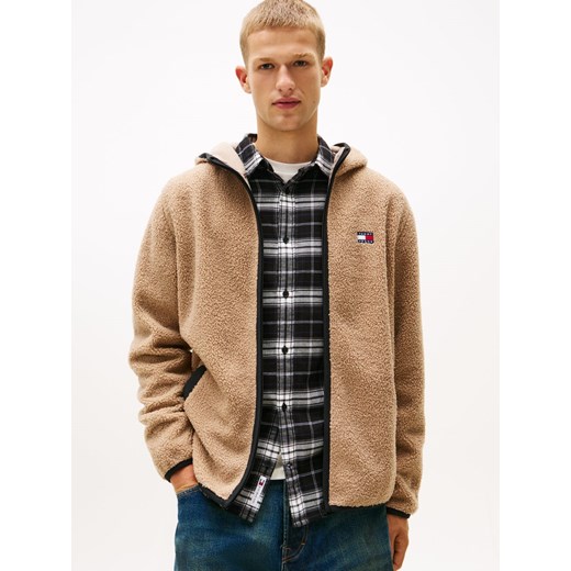 Tommy Jeans Męska kurtka z kapturem Mężczyźni taupe jednolity Tommy Jeans XL vangraaf