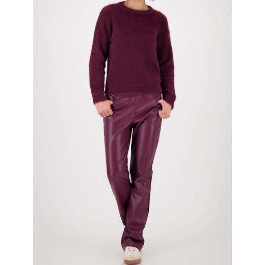Monari Sweter damski z dzianiny Kobiety bakłażanowy jednolity ze sklepu vangraaf w kategorii Swetry damskie - zdjęcie 185957146