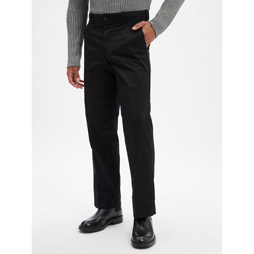 Dickies Męskie chinosy Mężczyźni Bawełna czarny jednolity ze sklepu vangraaf w kategorii Spodnie męskie - zdjęcie 185957209