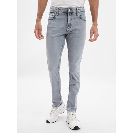 Tommy Jeans Dżinsy - Scanton Slim Mężczyźni jasny szary jednolity ze sklepu vangraaf w kategorii Jeansy męskie - zdjęcie 185957256