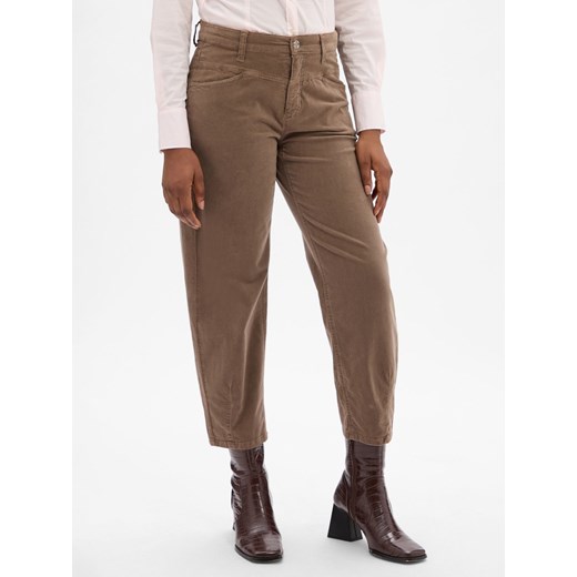 Cambio Aksamitne spodnie - Elin Kobiety Bawełna taupe jednolity - id: 782326-0001-00400 - marki Cambio - 185957305 Cambio Aksamitne spodnie - Elin Kobiety Bawełna taupe jednolity ze sklepu vangraaf w kategorii Spodnie damskie - zdjęcie 185957305