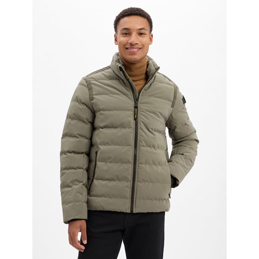 PME Legend Pikowana kurtka męska Mężczyźni khaki jednolity ze sklepu vangraaf w kategorii Kurtki męskie - zdjęcie 185957315