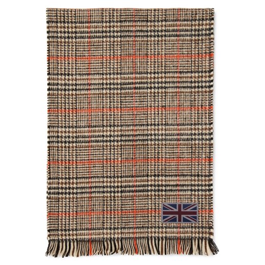 Finshley & Harding London Szalik męski Mężczyźni Sztuczne włókno brązowy w kratkę ze sklepu vangraaf w kategorii Szaliki męskie - zdjęcie 185957325