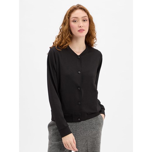 soyaconcept® Damska bluza modułowa - Daniela Kobiety czarny jednolity ze sklepu vangraaf w kategorii Kurtki damskie - zdjęcie 185957365