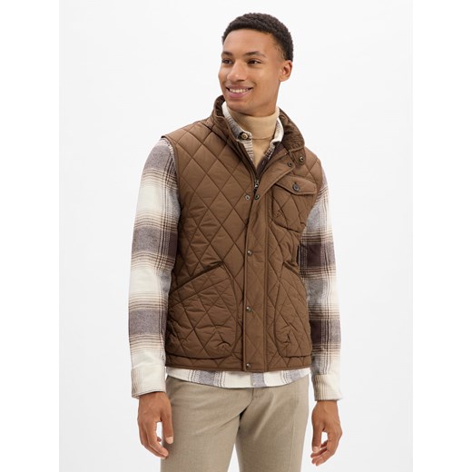 Polo Ralph Lauren Pikowana kamizelka męska Mężczyźni brązowy jednolity ze sklepu vangraaf w kategorii Kamizelki męskie - zdjęcie 185957427