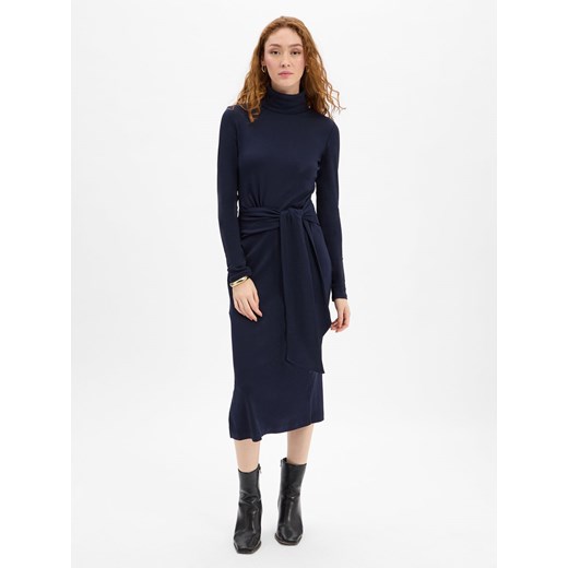 Lauren Ralph Lauren Damska sukienka z dzianiny Kobiety Prążki granatowy jednolity ze sklepu vangraaf w kategorii Sukienki - zdjęcie 185957447