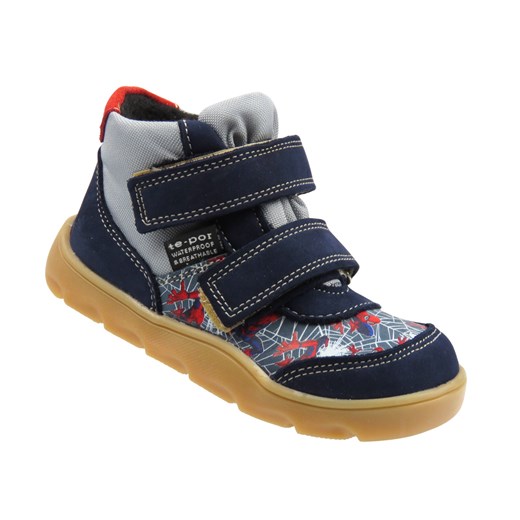 Trzewiki, półbuty dziecięce na rzepy - Jamet 1124, granatowe skórzane ze sklepu ulubioneobuwie w kategorii Buty zimowe dziecięce - zdjęcie 185957505