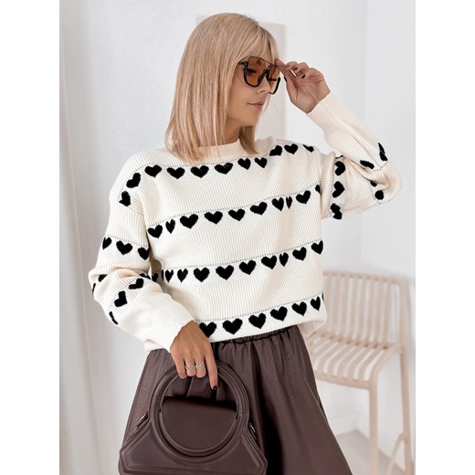 sweter eleonor ecru one size ze sklepu UBRA w kategorii Swetry damskie - zdjęcie 185958357