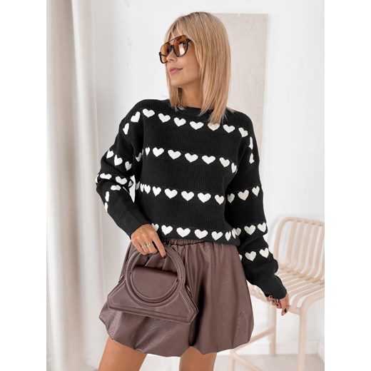 sweter eleonor czarny one size ze sklepu UBRA w kategorii Swetry damskie - zdjęcie 185958367