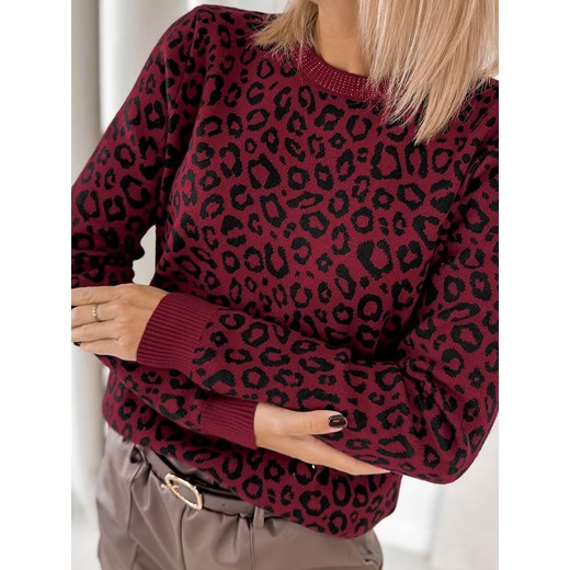 sweter antonella bordowy one size ONE SIZE UBRA