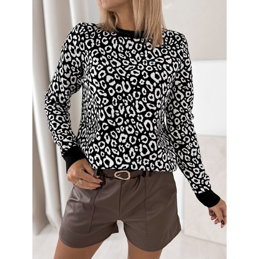 sweter antonella czarno-biały one size ze sklepu UBRA w kategorii Swetry damskie - zdjęcie 185958599