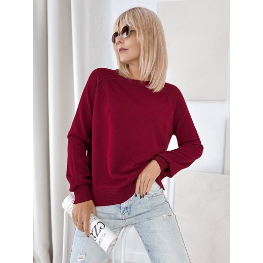 sweter federica bordowy one size ze sklepu UBRA w kategorii Swetry damskie - zdjęcie 185958687