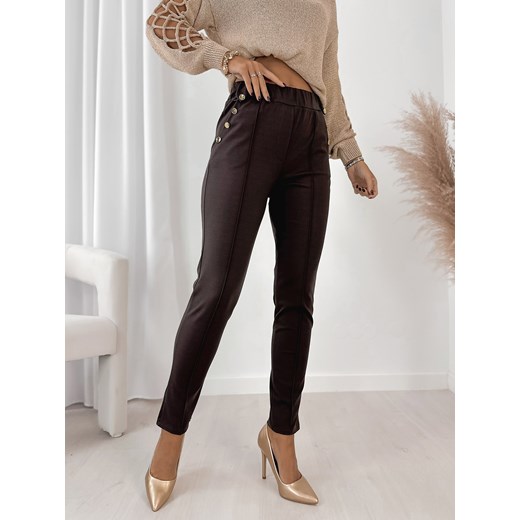 spodnie ramones ciemnobrązowe one size ze sklepu UBRA w kategorii Spodnie damskie - zdjęcie 185959158