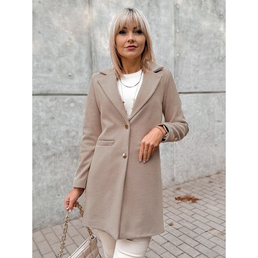 płaszcz loule jasnobrązowy l/40 ze sklepu UBRA w kategorii Płaszcze damskie - zdjęcie 185959348