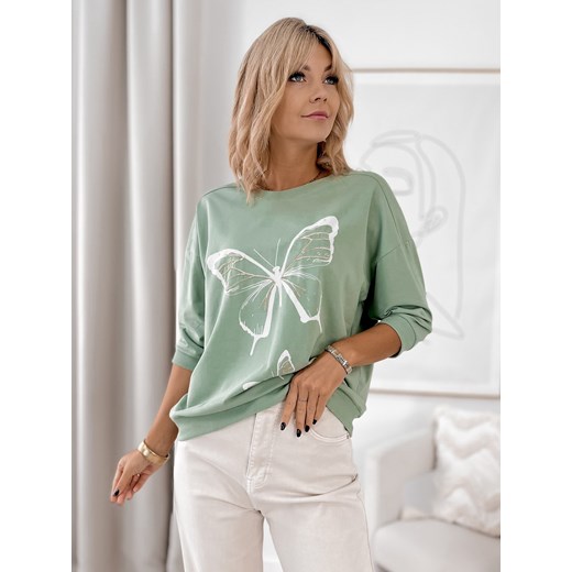 bluzka figaro miętowa one size ze sklepu UBRA w kategorii Bluzki damskie - zdjęcie 185959436
