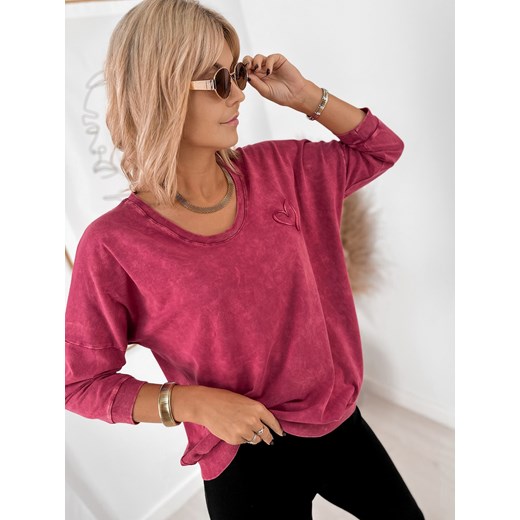 bluzka rimini malinowa one size ze sklepu UBRA w kategorii Bluzki damskie - zdjęcie 185959457