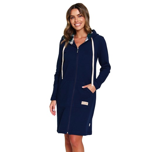 Szlafrok Doctor Nap SMZ.7364 navy blue ze sklepu kontri.pl w kategorii Szlafroki damskie - zdjęcie 185959735