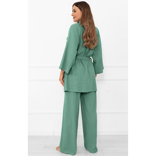 Spodnie damskie długie szałwiowe Bono, Kolor szałwia, Rozmiar S, Italian Fashion ze sklepu Primodo w kategorii Piżamy damskie - zdjęcie 185960938