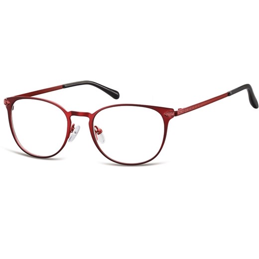 Okulary oprawki damskie kocie oczy stalowe Sunoptic 992F czerwone ze sklepu Stylion w kategorii Zegarki - zdjęcie 185961988