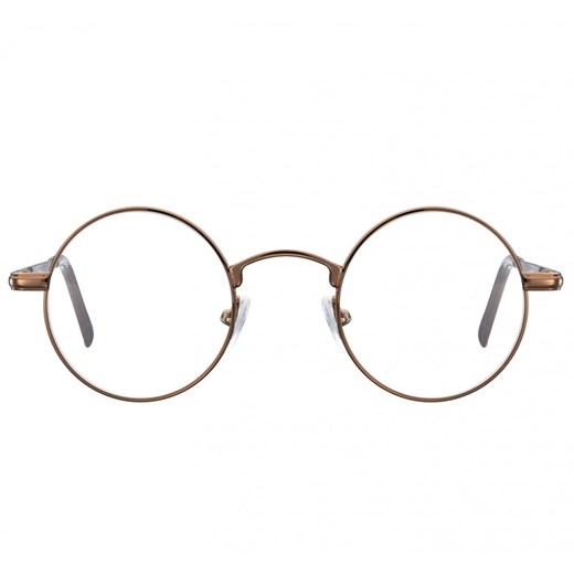 Okulary dziecięce zerówki okrągłe lenonki M5B brązowe ze sklepu Stylion w kategorii Okulary przeciwsłoneczne męskie - zdjęcie 185962107