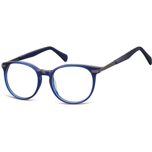 Okrągłe Okulary oprawki zerówki korekcyjne Sunoptic AC39D ciemnogranatowe ze sklepu Stylion w kategorii Zegarki - zdjęcie 185962137
