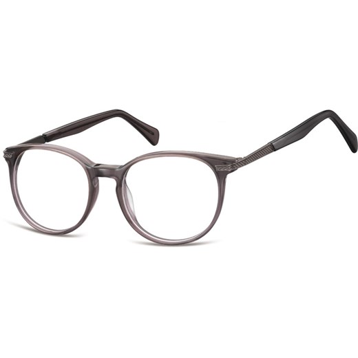 Okrągłe Okulary oprawki zerówki korekcyjne Sunoptic AC39E ciemnoszare transparentne ze sklepu Stylion w kategorii Zegarki - zdjęcie 185962138