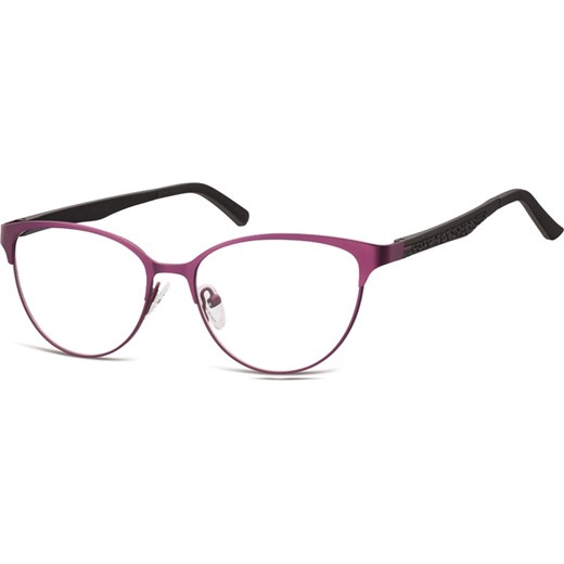 Oprawki okularowe kocie oczy damskie stalowe,giętki zausznik Sunoptic 980F fioletowe ze sklepu Stylion w kategorii Okulary korekcyjne damskie - zdjęcie 185962146
