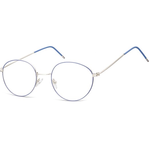 Lenonki Okulary oprawki optyczne 929A srebrne + niebieskie ze sklepu Stylion w kategorii Okulary korekcyjne męskie - zdjęcie 185962225