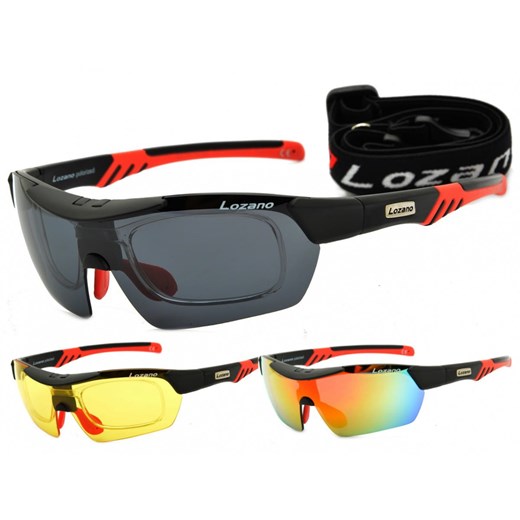 Okulary LOZANO LZ-124A (3 soczewki) Polaryzacja + Korekcja + pasek ze sklepu Stylion w kategorii Okulary przeciwsłoneczne męskie - zdjęcie 185962237