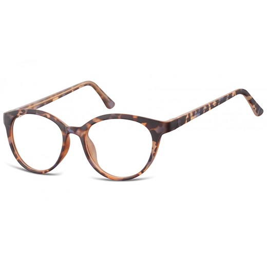 Okulary oprawki korekcyjne okrągłe Lenonki zerówki Sunoptic CP140F szylkret mix ze sklepu Stylion w kategorii Zegarki - zdjęcie 185962328
