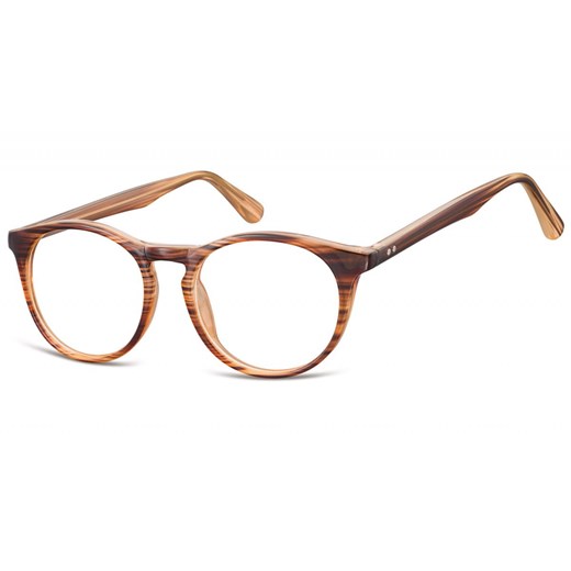 Okulary oprawki korekcyjne okrągłe Lenonki zerówki Sunoptic CP146F brązowy - imitacja drewna - id: 3530 - marki Sunoptic - 185962339 Okulary oprawki korekcyjne okrągłe Lenonki zerówki Sunoptic CP146F brązowy - imitacja drewna ze sklepu Stylion w kategorii Zegarki - zdjęcie 185962339
