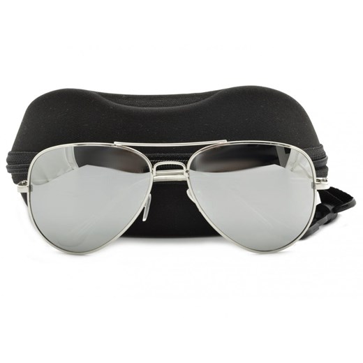 Srebrne Pilotki Polaryzacyjne przeciwsłoneczne aviator Lustrzanki STP17 ze sklepu Stylion w kategorii Zegarki - zdjęcie 185962356