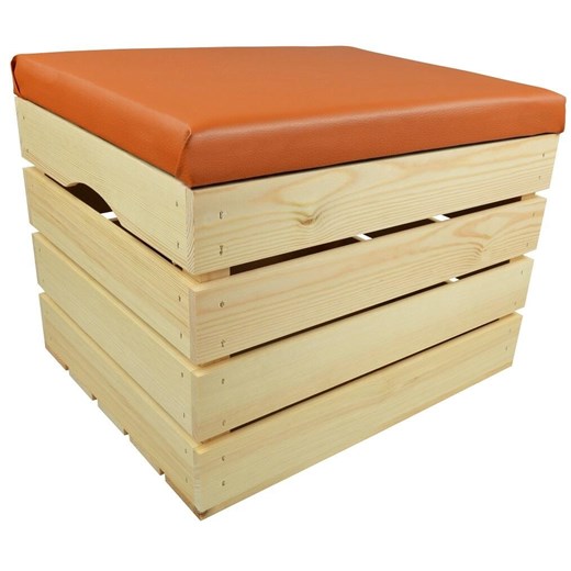 PUFA KUFER SKRZYNIA drewniana sosnowa siedzisko 50cm NATURALNA - 50 wzorów ze sklepu Stylion w kategorii Pufy i siedziska - zdjęcie 185962429