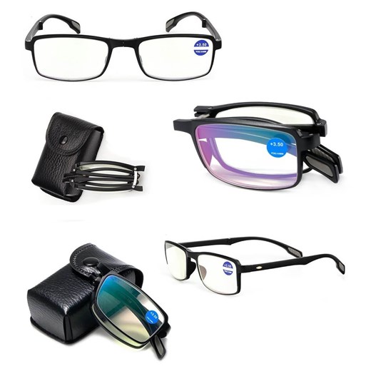 Plusy +4.00 Składane okulary korekcyjne do komputera i czytania Blue Light + Antyreflex ST335 ze sklepu Stylion w kategorii Okulary korekcyjne damskie - zdjęcie 185962796