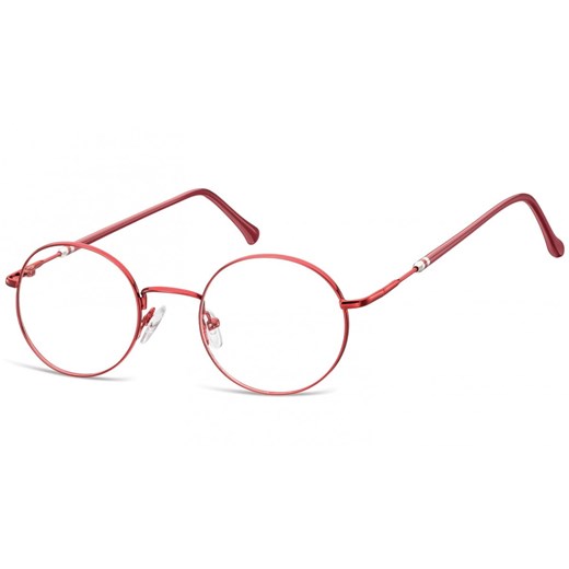Lenonki okrągłe Okulary oprawki optyczne 926F czerwone ze sklepu Stylion w kategorii Zegarki - zdjęcie 185962837