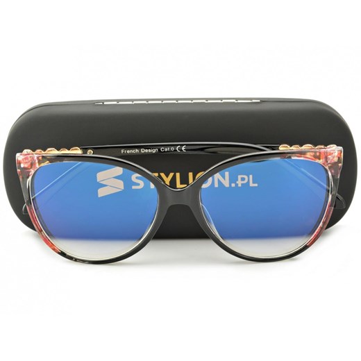 Okulary Kocie Oczy Korekcyjne z Antyrefleksem Zerówki POL-BLF-720AK ze sklepu Stylion w kategorii Okulary zerówki damskie - zdjęcie 185962865