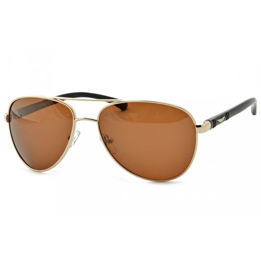 Przeciwsłoneczne Pilotki Polaryzacyjne brązowe okulary Aviator POL-79A-1 ze sklepu Stylion w kategorii Okulary przeciwsłoneczne męskie - zdjęcie 185962889