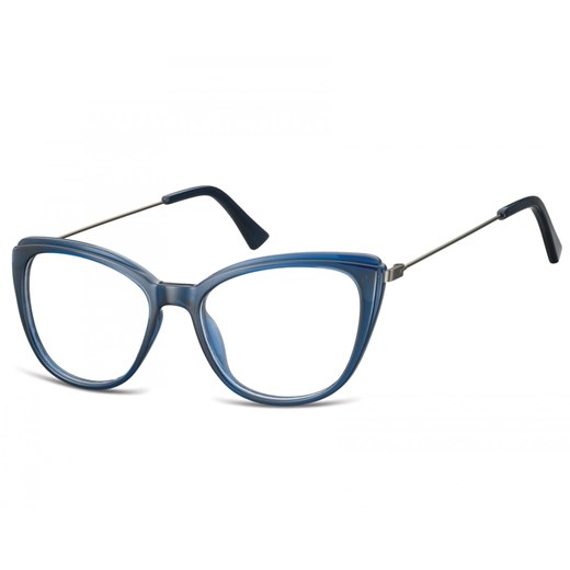 Okulary oprawki zerówki korekcyjne Kocie Oczy Sunoptic AC8B granatowe ze sklepu Stylion w kategorii Okulary korekcyjne damskie - zdjęcie 185963036