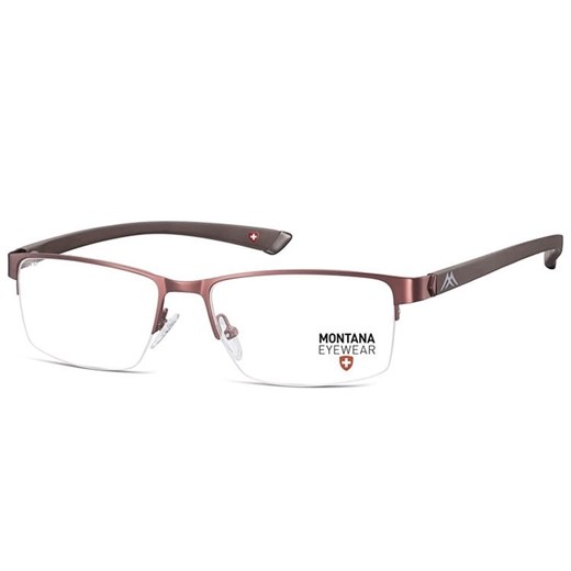Brązowe Oprawki okulary korekcyjne żyłkowe unisex MM614C ze sklepu Stylion w kategorii Okulary korekcyjne męskie - zdjęcie 185963076