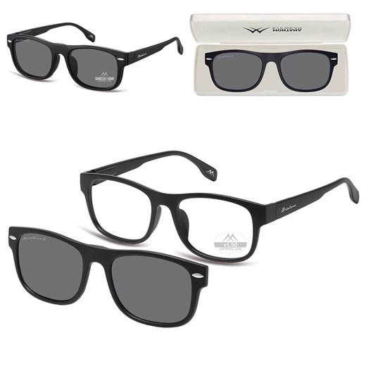 2w1 - Plusy +1.50 OKULARY DO CZYTANIA + NAKŁADKA PRZECIWSŁONECZNA z Polaryzacją CLIP-MRC-1 ze sklepu Stylion w kategorii Okulary korekcyjne damskie - zdjęcie 185963119