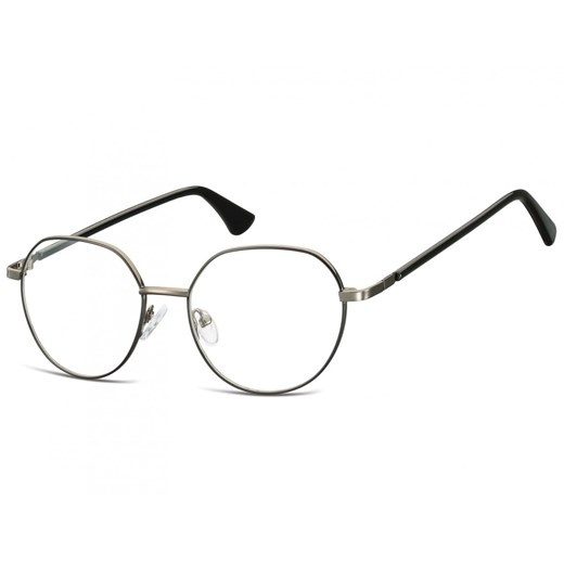 Lenonki okrągłe Okulary oprawki optyczne 916D grafitowo-czarna ze sklepu Stylion w kategorii Okulary korekcyjne damskie - zdjęcie 185963177