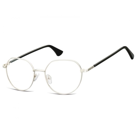 Lenonki okrągłe Okulary oprawki optyczne 916E srebrna ze sklepu Stylion w kategorii Okulary korekcyjne damskie - zdjęcie 185963178