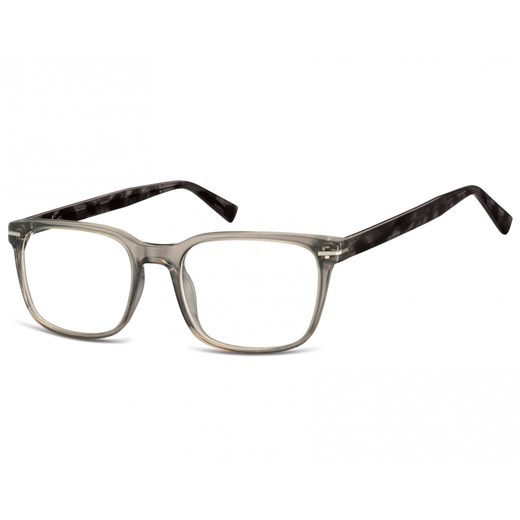 Okulary oprawki korekcyjne Nerdy zerówki Sunoptic CP119A szare transparentne ze sklepu Stylion w kategorii Zegarki - zdjęcie 185963248