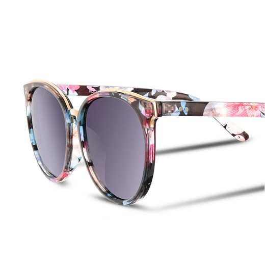 Damskie okulary przeciwsłoneczne polaryzacyjne w kwiatki marki ESTILLO EST-04 ze sklepu Stylion w kategorii Zegarki - zdjęcie 185963289