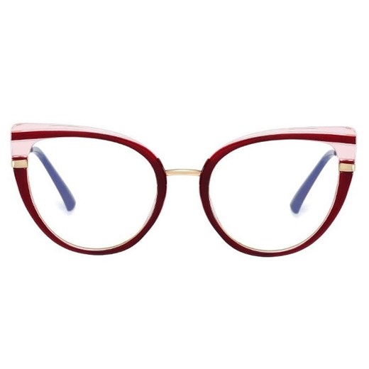 Okulary kocie do komputera damskie z filtrem BLUE Light zerówki 2582-3 ze sklepu Stylion w kategorii Okulary zerówki damskie - zdjęcie 185963327